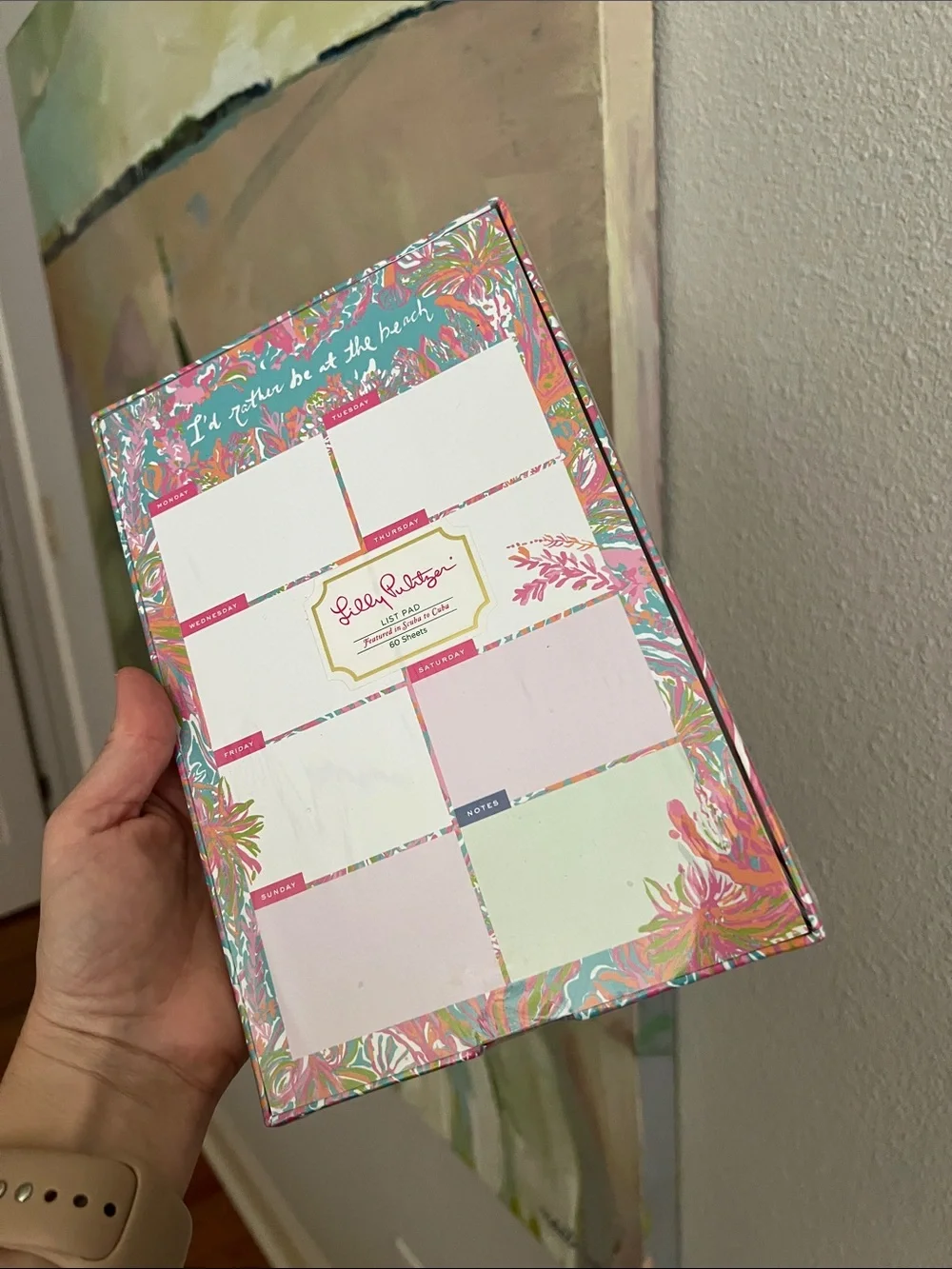 NWT Lilly Pulitzer Weekly List Notepad days of the week - Picture 2 of 14